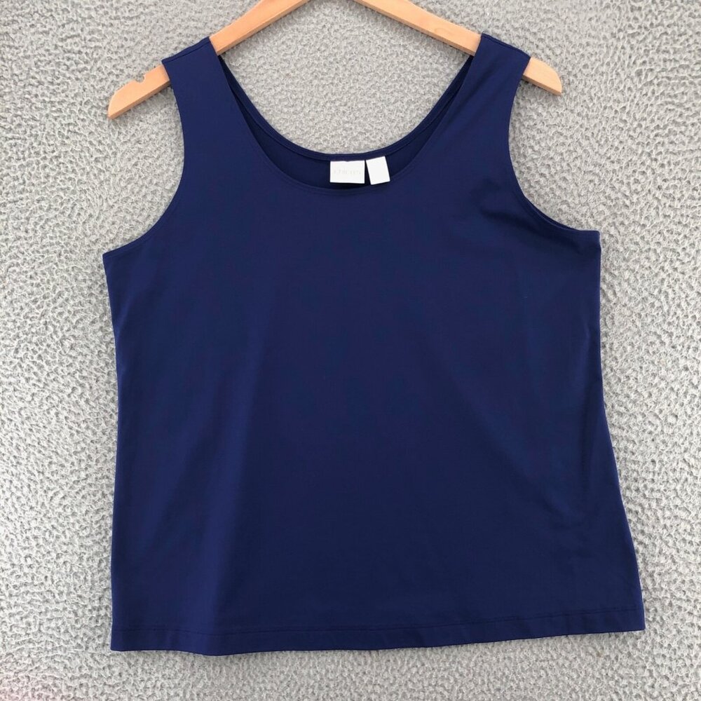 Chico's Navy Blue Scoop Neck Tank Top